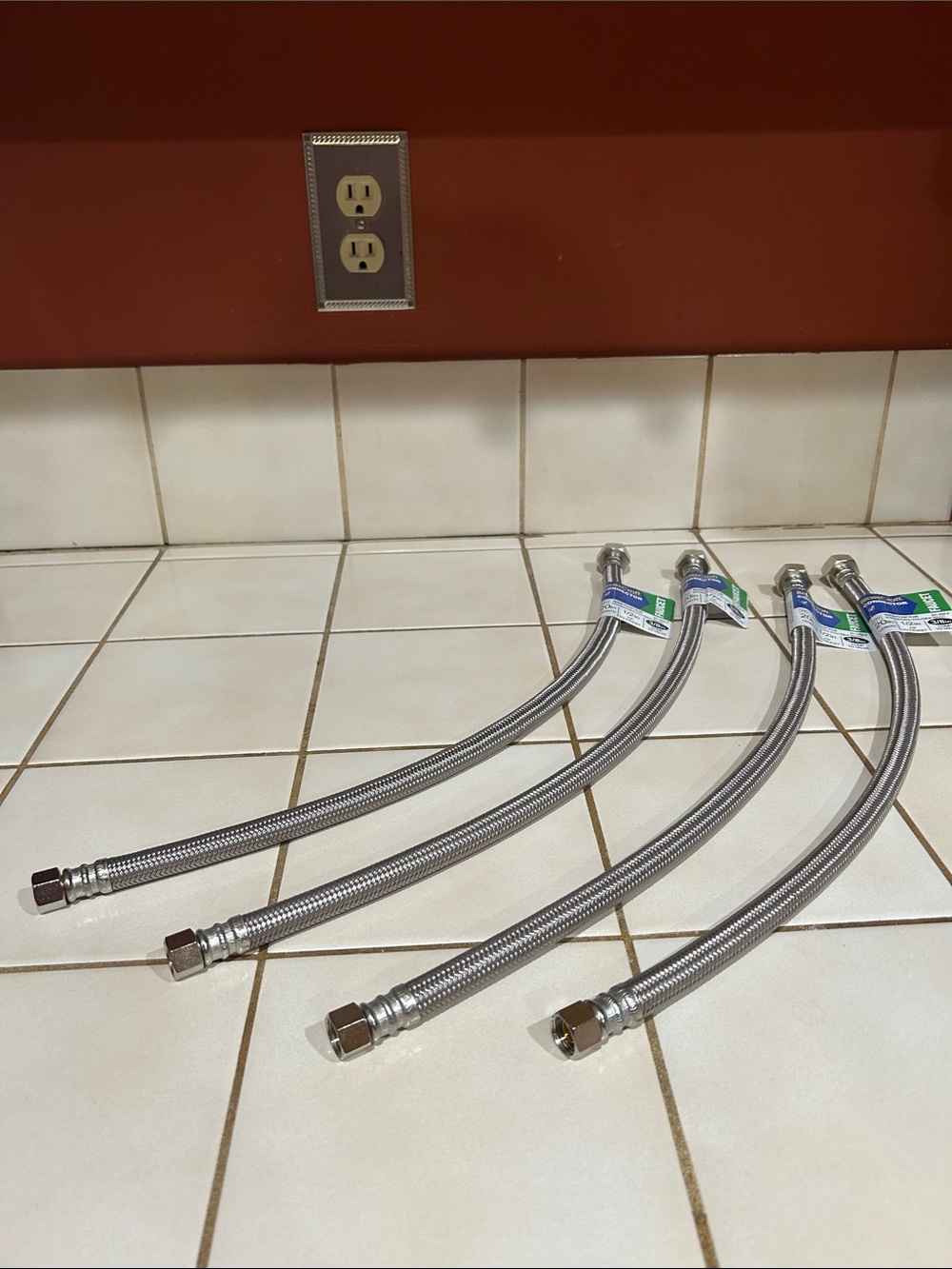 Flexible Stainless Steel Braided Water Supply Hose - Silver